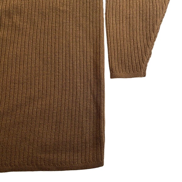 Vintage Semplice Sport Pure Wool Suede/leather Trimming Sweater Size Large - Picture 2 of 9